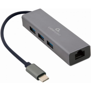 I/O ADAPTER USB-C TO LAN RJ45/USB HUB A-CMU3-LAN-01 GEMBIRD