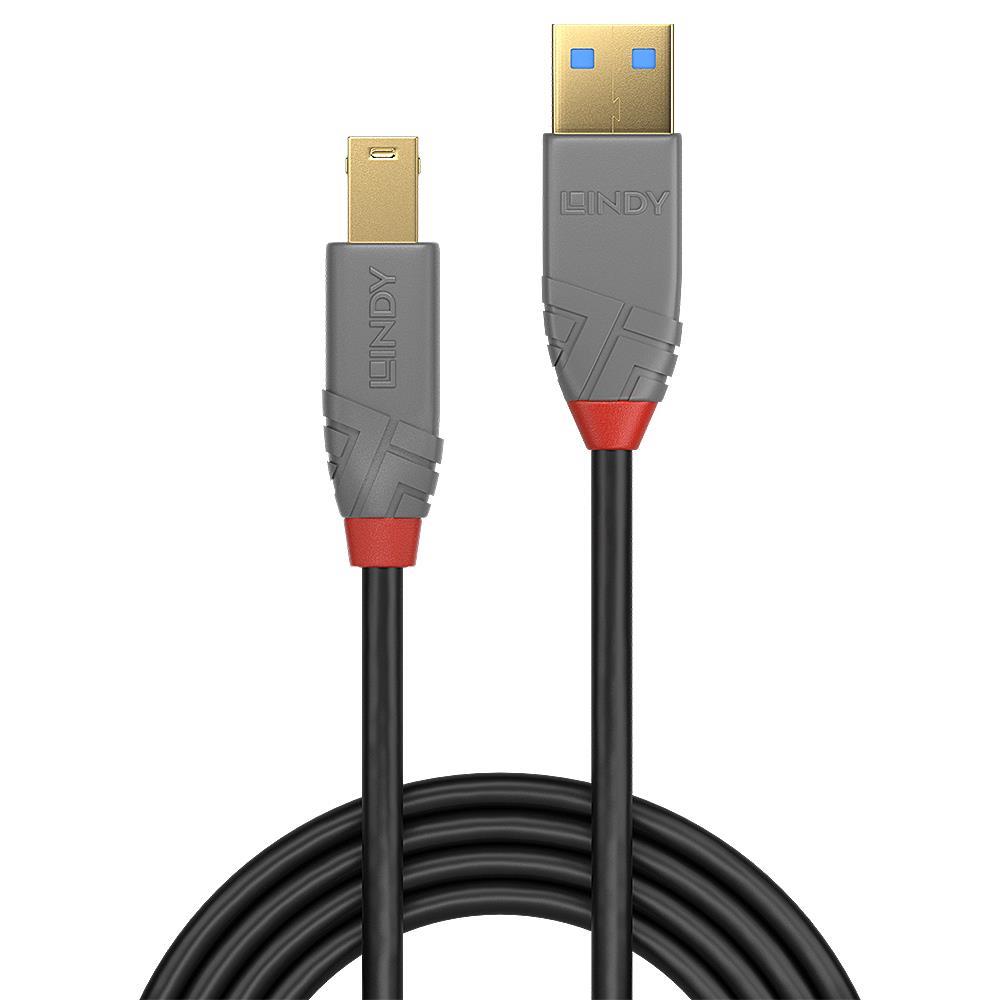 CABLE USB3.2 A-B 1M/ANTHRA 36741 LINDY - Image 2