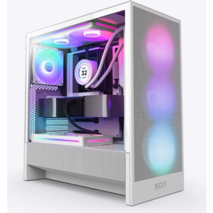 Case NZXT H5 FLOW RGB 2024 MidiTower Case product features Transparent panel Not included ATX EATX MicroATX MiniITX Colour White CC-H52FW-R1
