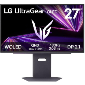 Monitor LG 27GX790A-B 26.5" Gaming Panel OLED 2560x1440 16:9 480Hz 0.03 ms Swivel Pivot Height adjustable Tilt 27GX790A-B