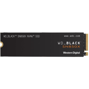 SSD WESTERN DIGITAL Black SN850X 2TB M.2 PCIE NVMe Write speed 6600 MBytes/sec Read speed 7300 MBytes/sec 2.38mm TBW 1200 TB WDS200T2X0E