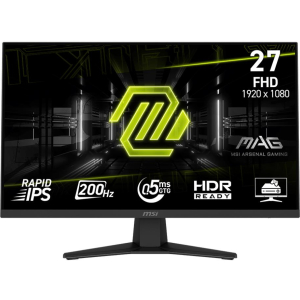 LCD Monitor MSI MAG 274F 27" Gaming Matte Panel IPS 1920x1080 16:9 200Hz 0.5 ms Colour Black MAG274F