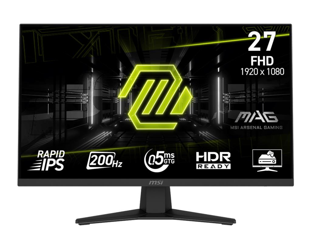 LCD Monitor MSI MAG 274F 27" Gaming Matte Panel IPS 1920x1080 16:9 200Hz 0.5 ms Colour Black MAG274F