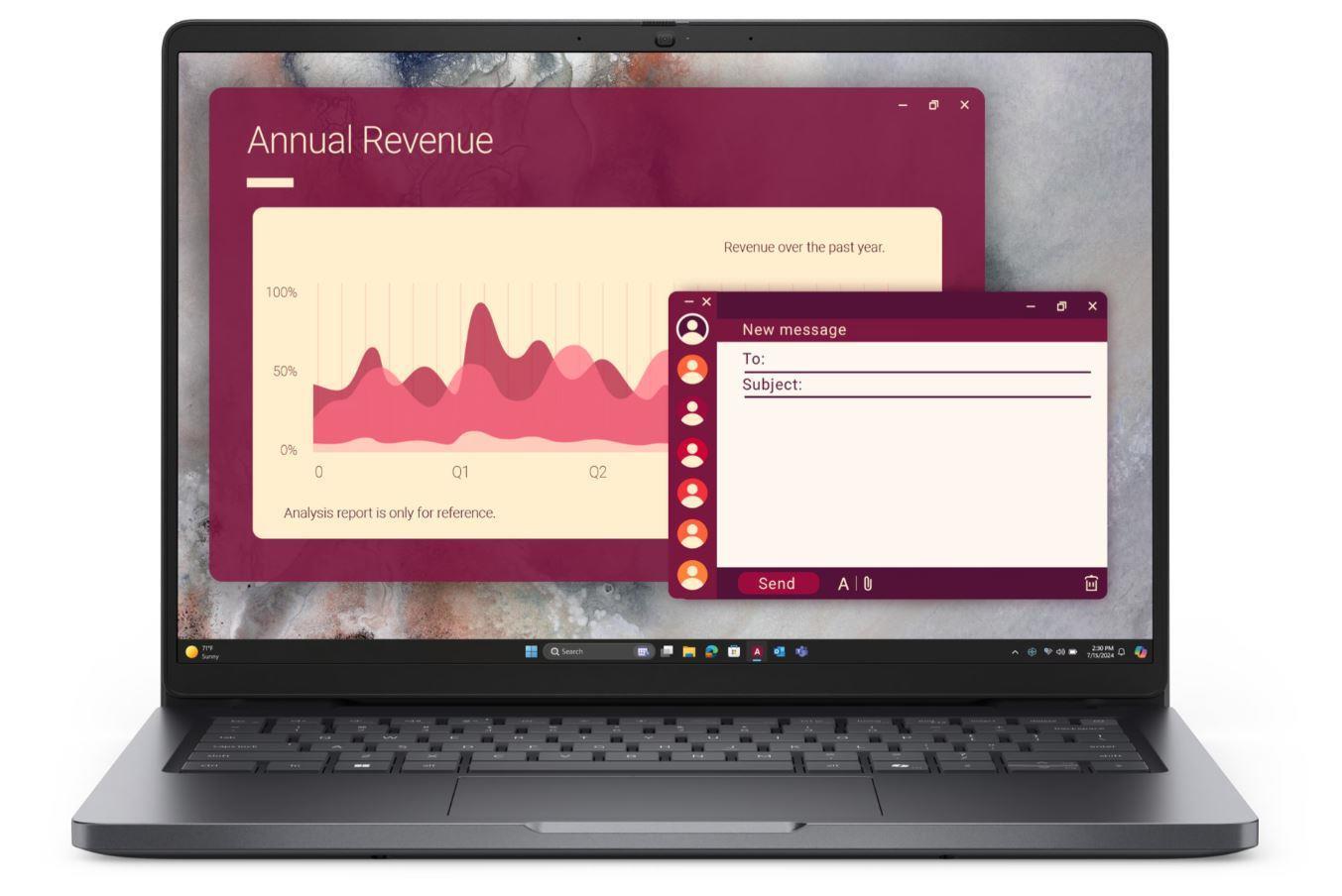 Notebook DELL Pro Pro 14 (PC14250) CPU Core 3 100U 1200 MHz 14" RAM 8GB DDR5 5600 MHz SSD 512GB Intel graphics Integrated ENG Ubuntu 1.35 kg BTO003_PC14250_EMEA_UBU - Image 3