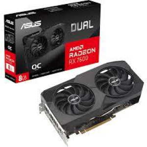 Graphics Card ASUS AMD Radeon RX 7600 8 GB GDDR6 128 bit PCIE 4.0 8x Two and Half Slot Fansink 1xHDMI 3xDisplayPort DUAL-RX7600-O8G-EVO