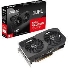 Graphics Card ASUS AMD Radeon RX 7600 8 GB GDDR6 128 bit PCIE 4.0 8x Two and Half Slot Fansink 1xHDMI 3xDisplayPort DUAL-RX7600-O8G-EVO