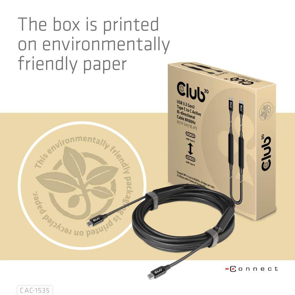 CABLE USB-C TO USB-C 5M/M/M CAC-1535 CLUB3D - Image 4