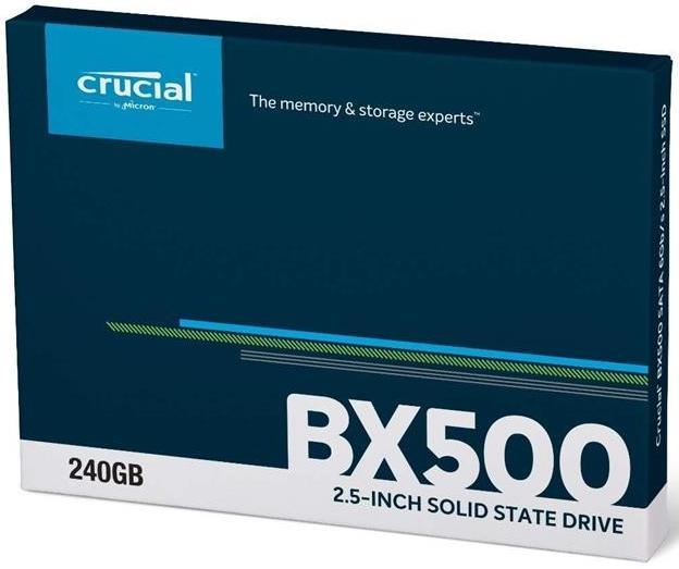 SSD CRUCIAL BX500 240GB SATA 3.0 Write speed 500 MBytes/sec Read speed 540 MBytes/sec 2,5" TBW 80 TB MTBF 1500000 hours CT240BX500SSD1 - Image 5