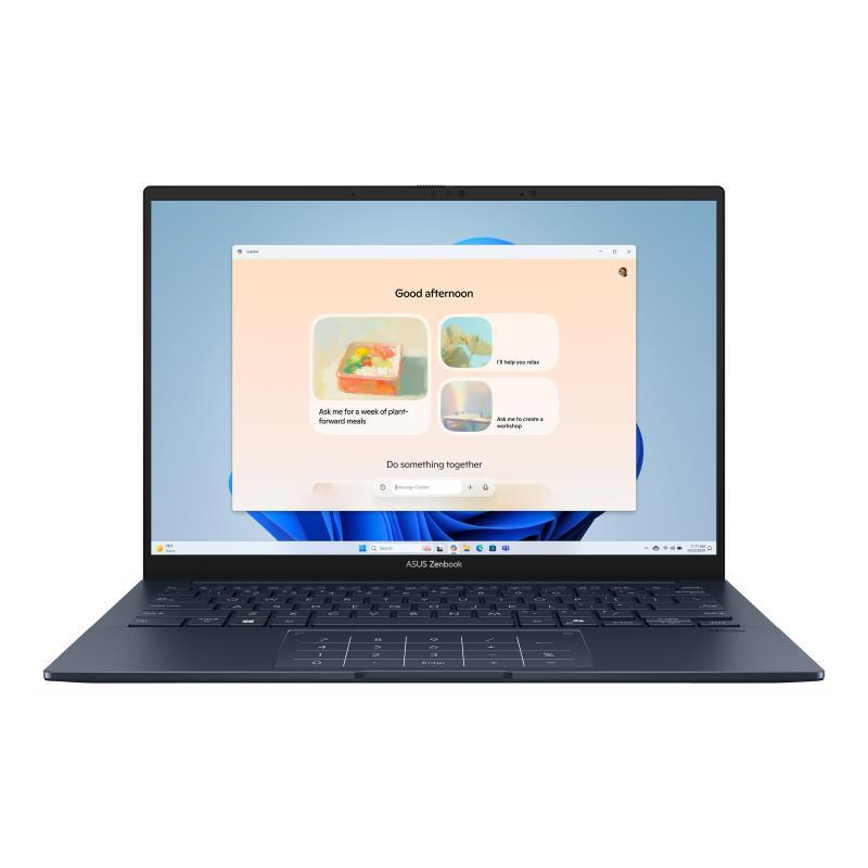 Notebook ASUS ZenBook Series 14 OLED UX3405CA-PZ217W CPU Core Ultra u7-255H 2000 MHz 14" Touchscreen 2880x1800 RAM 32GB LPDDR5x SSD 1TB Intel Arc Graphics Integrated ENG NumberPad Windows 11 Home Blue 1.28 kg 90NB14W3-M00860 - Image 2