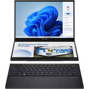 Notebook ASUS ZenBook Series DUO UX8406CA-PZ009W CPU  Core Ultra U9-285H 2900 MHz 14" Touchscreen 2880x1800 RAM 32GB LPDDR5x SSD 2TB Intel Arc Graphics Integrated ENG Windows 11 Home Grey 1.65 kg 90NB14X1-M00820