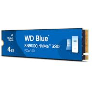 SSD WESTERN DIGITAL Blue SN5000 4TB M.2 PCIe Gen4 NVMe Write speed 5000 MBytes/sec Read speed 5500 MBytes/sec 2.38mm TBW 1200 TB WDS400T4B0E