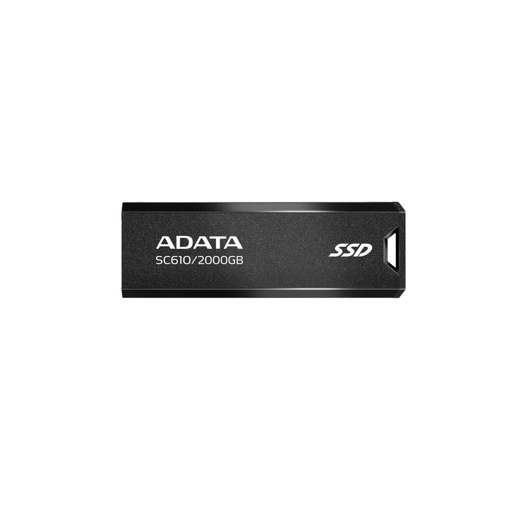 External SSD ADATA SC610 2TB USB 3.2 Write speed 500 MBytes/sec Read speed 550 MBytes/sec SC610-2000G-CBK/RD - Image 6