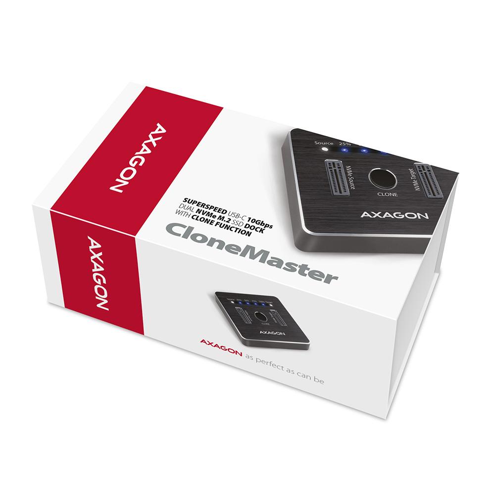 SSD ACC DOCK STATION USB-C/2XM.2 NVME ADSA-M2C AXAGON - Image 2