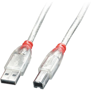 CABLE USB2 A-B 2M/TRANSPARENT 41753 LINDY