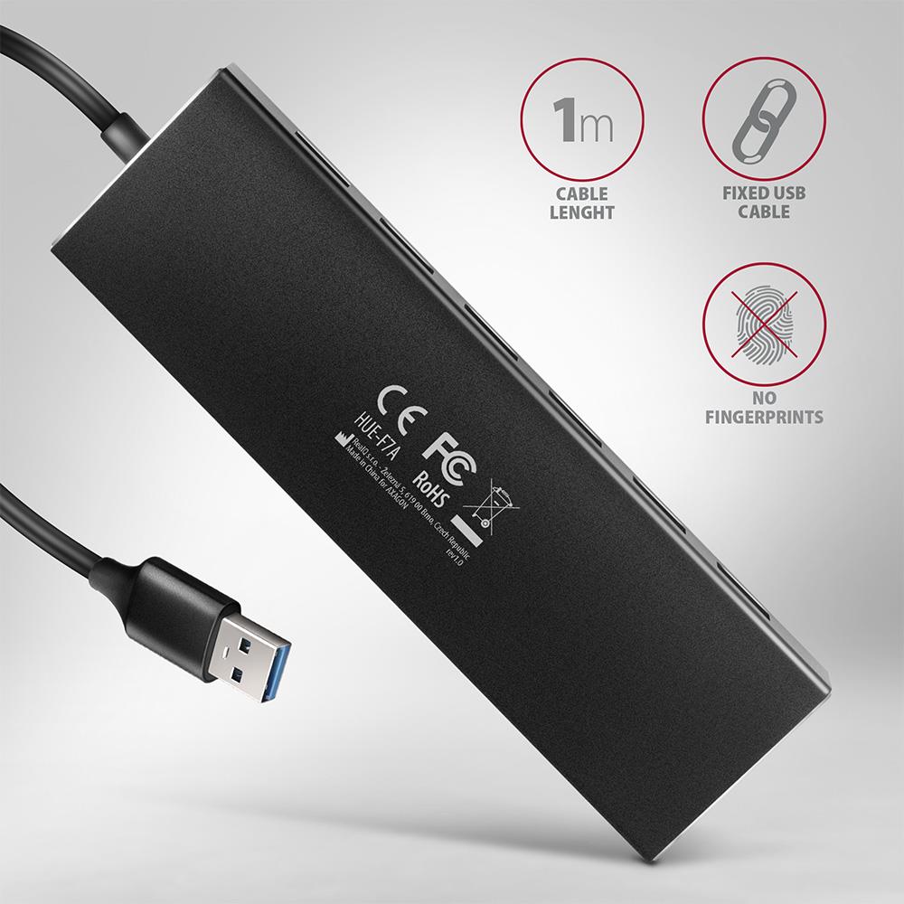 I/O HUB USB3.2 7PORT FLAT/1M HUE-F7A AXAGON - Image 6