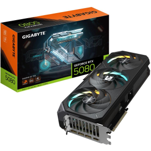 Graphics Card GIGABYTE NVIDIA GeForce RTX 5080 16 GB GDDR7 256 bit PCIE 5.0 16x GPU 2617 MHz Triple slot Fansink 1xHDMI 3xDisplayPort GV-N5080GAMINGOC-16GD