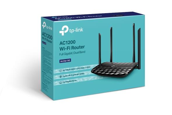 Wireless Router TP-LINK Wireless Router 1200 Mbps IEEE 802.11a IEEE 802.11 b/g IEEE 802.11n IEEE 802.11ac 4x10/100/1000M LAN WAN ports 1 Number of antennas 5 ARCHERA6 - Image 4