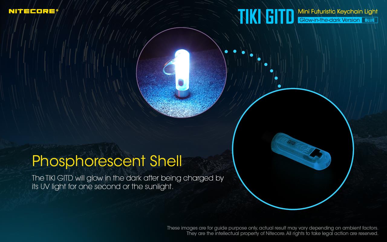 FLASHLIGHT T SERIES 300 LUMENS/TIKI GITD BLUE NITECORE - Image 5