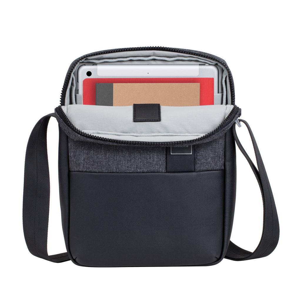 TABLET CASE CROSSBODY 11"/8811 BLACK MELANGE RIVACASE - Image 6