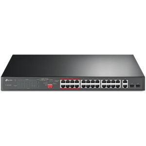 Switch TP-LINK TL-SL1226P Desktop/pedestal 24x10Base-T / 100Base-TX 2x10Base-T / 100Base-TX / 1000Base-T PoE+ ports 24 TL-SL1226P
