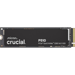 SSD CRUCIAL P510 1TB M.2 PCIe Gen5 NVMe TLC Write speed 9500 MBytes/sec Read speed 11000 MBytes/sec TBW 600 TB CT1000P510SSD8