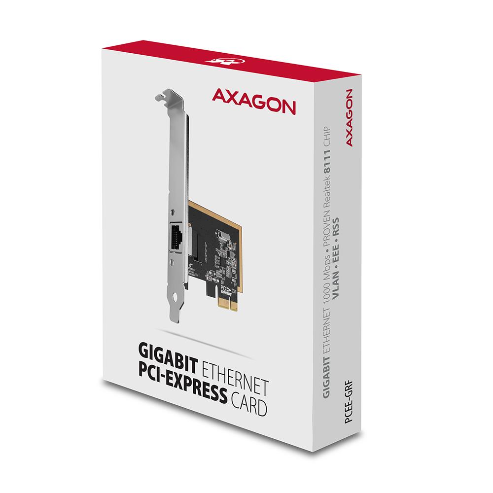 NET CARD PCIE 1GBE 1PORT/SP&LP PCEE-GRF AXAGON - Image 3
