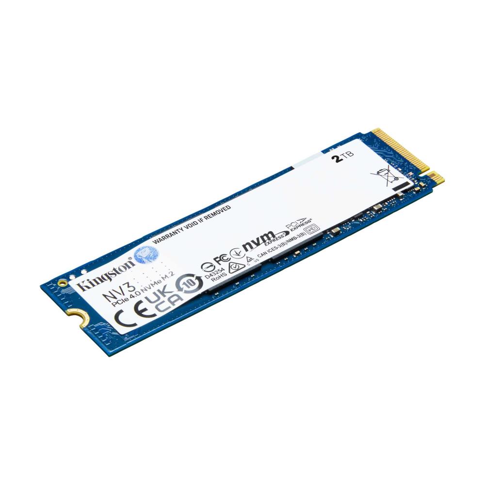 SSD KINGSTON NV3 2TB M.2 PCIE NVMe 3D NAND Write speed 5000 MBytes/sec Read speed 6000 MBytes/sec TBW 640 TB MTBF 200000 hours SNV3S/2000G - Image 2