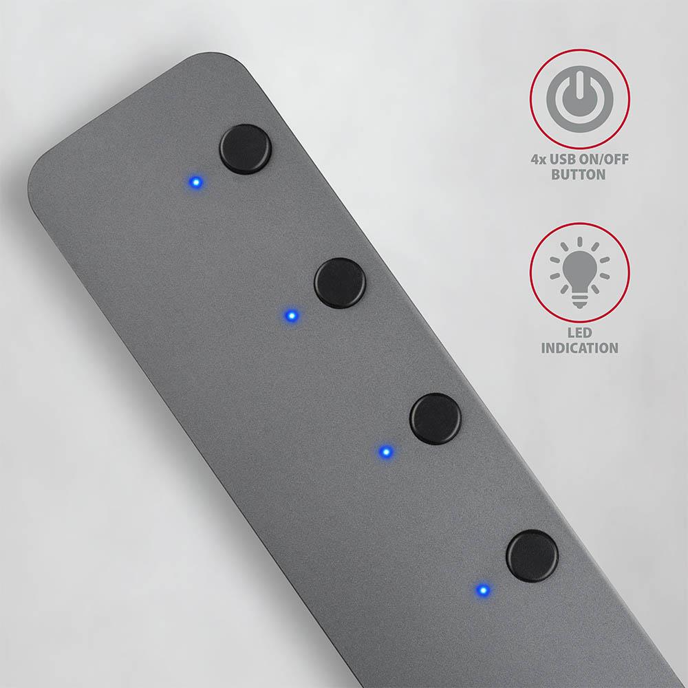 I/O USB HUB SWITCH 4PORT/0.2M HUE-MSA AXAGON - Image 3