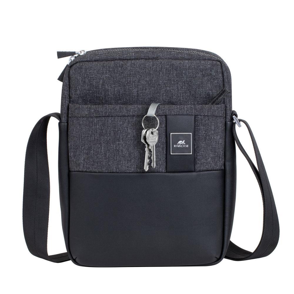 TABLET CASE CROSSBODY 11"/8811 BLACK MELANGE RIVACASE - Image 3