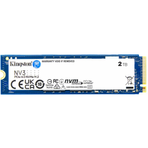 SSD KINGSTON NV3 2TB M.2 PCIE NVMe 3D NAND Write speed 5000 MBytes/sec Read speed 6000 MBytes/sec TBW 640 TB MTBF 200000 hours SNV3S/2000G