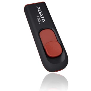 MEMORY DRIVE FLASH USB2 64GB/BLACK/RED AC008-64G-RKD ADATA