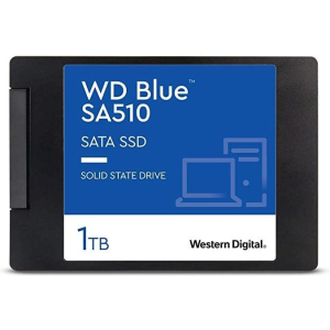 SSD WESTERN DIGITAL Blue SA510 1TB SATA 3.0 Write speed 510 MBytes/sec Read speed 560 MBytes/sec 2,5" TBW 400 TB MTBF 1750000 hours WDS100T3B0A