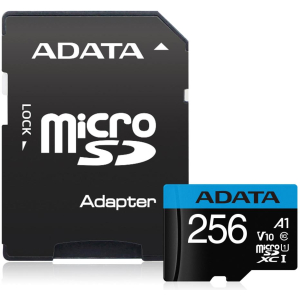 MEMORY MICRO SDXC 256GB W/AD./AUSDX256GUICL10A1-RA1 ADATA