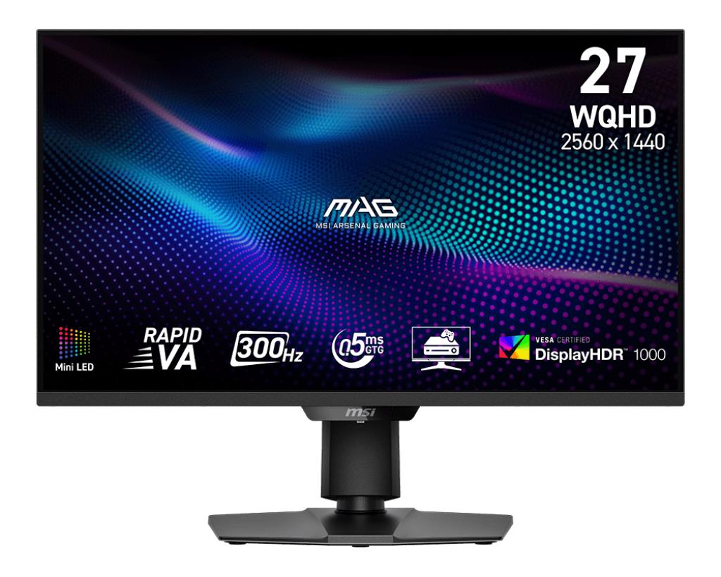LCD Monitor MSI MAG 274QPF X30MV 27" Gaming/Frameless Matte Panel VA 2560x1440 16:9 300Hz 0.5 ms Colour Black MAG274QPFX30MV