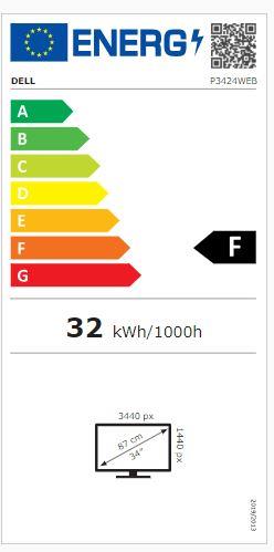 LCD Monitor DELL P3424WEB 34" Curved/21 : 9 Panel IPS 3440x1440 21:9 60Hz 5 ms Speakers Camera 4MP Swivel Height adjustable Tilt 210-BFOB - Image 9