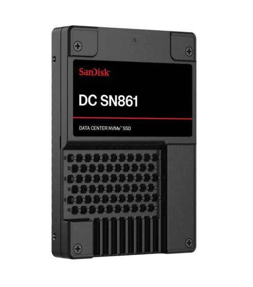SSD SANDISK DC SN861 3.84TB U.2 PCIe Gen5 NVMe Write speed 7200 MBytes/sec Read speed 13700 MBytes/sec 15mm SDS6BA138PSP9X30TS2526 - Image 2