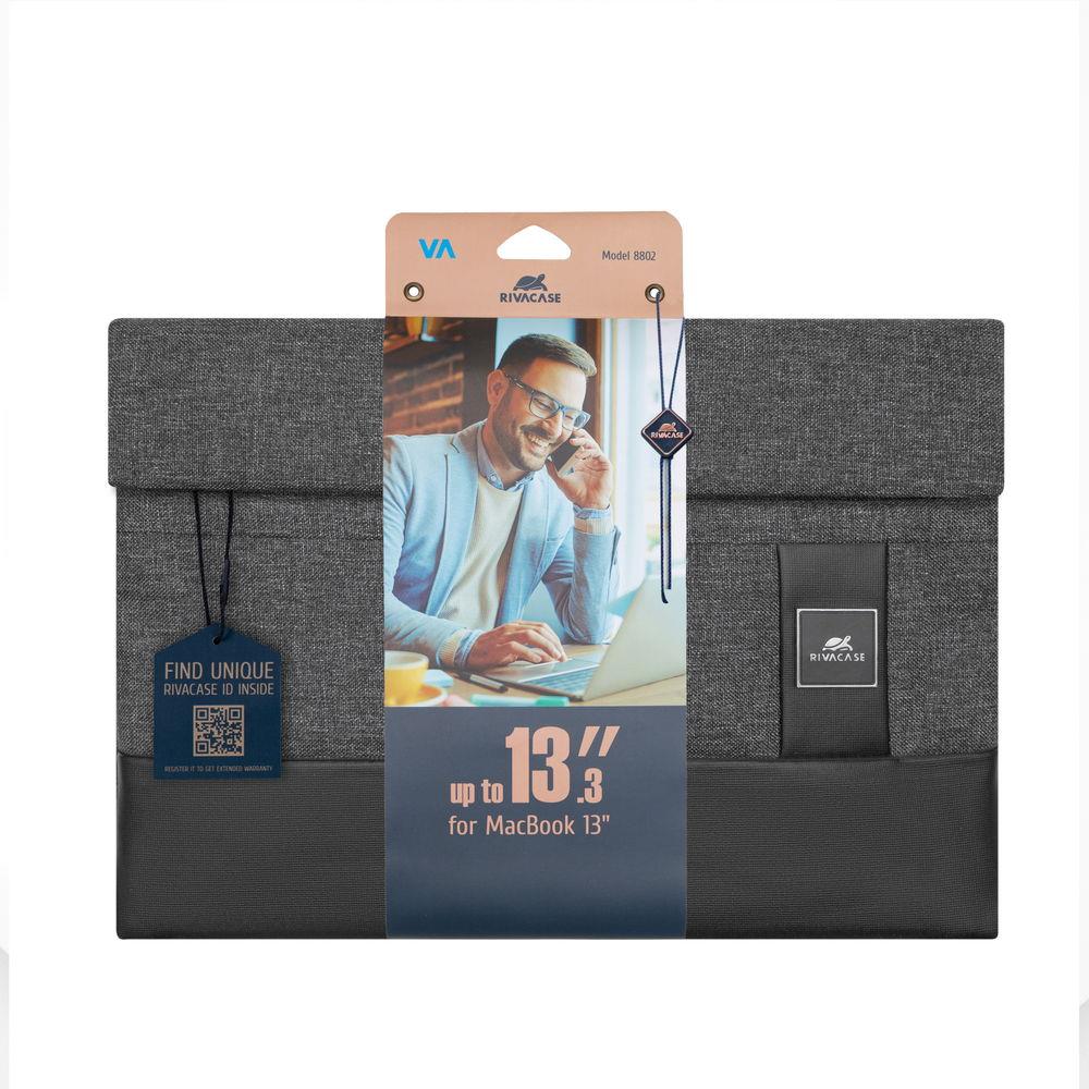 NB SLEEVE MACBOOK PRO/AIR 13/8802 BLACK MELANGE RIVACASE - Image 4