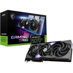 Graphics Card MSI NVIDIA GeForce RTX 5070 Ti 16 GB GDDR7 256 bit PCIE 5.0 16x Dual Slot Fansink 1xHDMI 3xDisplayPort RTX5070TI16GGAMTRIOOC