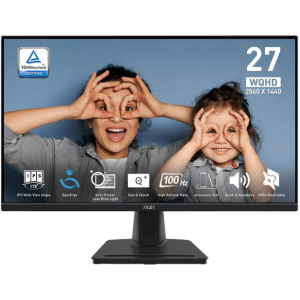 LCD Monitor MSI PRO MP275Q 27" Panel IPS 2560x1440 16:9 100Hz Matte 1 ms Speakers Tilt Colour Black PROMP275Q