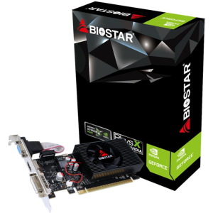Graphics Card BIOSTAR NVIDIA GeForce GT 730 4 GB DDR3 128 bit PCIE 2.0 16x Memory 1333 MHz GPU 730 MHz Single Slot Fansink 1x15pin D-sub 1xDVI-D 1xHDMI VN7313TH41