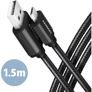 CABLE USB2.0 TO MICRO-USB 1.5M/HQ BLK BUMM-AM15AB AXAGON