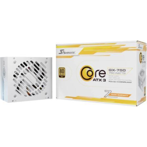 Power Supply SEASONIC CORE GX White 750 Watts Efficiency 80 PLUS GOLD MTBF 100000 hours SRP-CGX751-A5A32SF-W