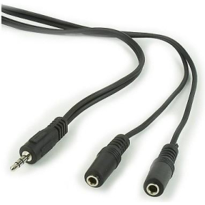 CABLE AUDIO SPLITTER 3.5MM/5M BLACK CCA-415 GEMBIRD