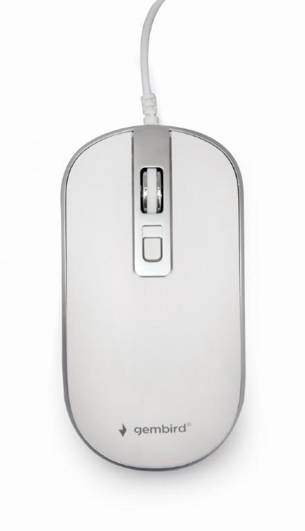 MOUSE USB OPTICAL WHITE/SILVER/MUS-4B-06-WS GEMBIRD - Image 2