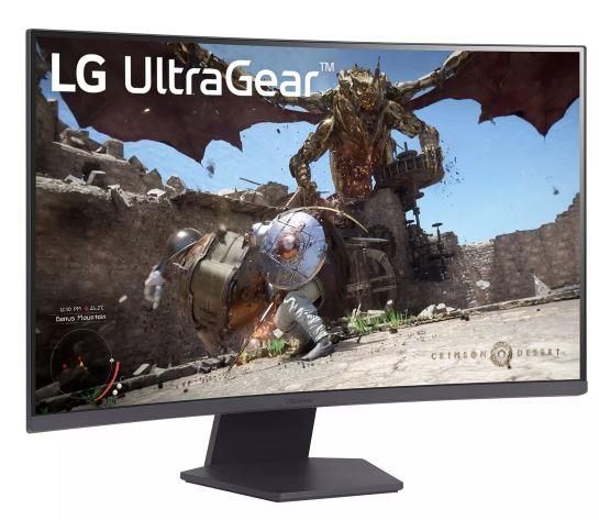 LCD Monitor LG 32GS60QC-B 32" Gaming/Curved Panel VA 2560x1440 16:9 180 Hz Matte 1 ms Tilt 32GS60QC-B - Image 3