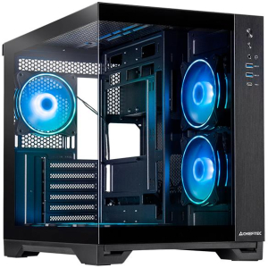 Case CHIEFTEC VISIO GM-30B-TG-OP MidiTower Case product features Transparent panel Not included ATX MicroATX MiniITX Colour Black GM-30B-TG-OP