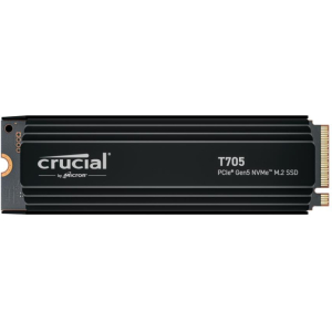 SSD CRUCIAL T705 2TB M.2 PCIe Gen5 NVMe Write speed 12700 MBytes/sec Read speed 14500 MBytes/sec TBW 1200 TB CT2000T705SSD5