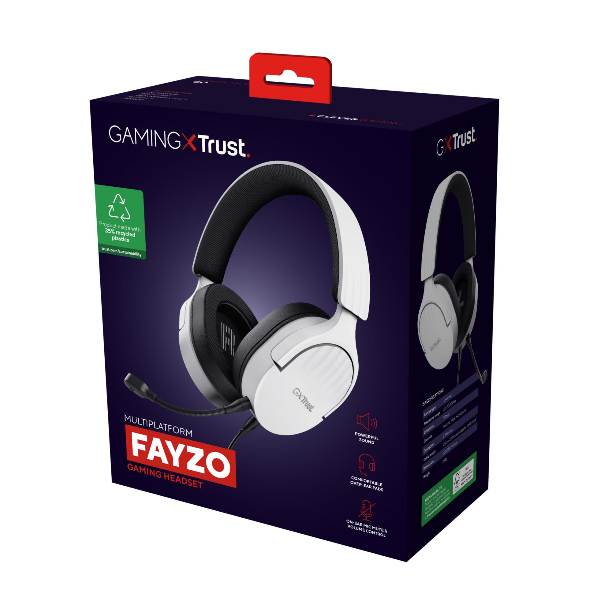 HEADSET GXT489W FAYZO/WHT 25210 TRUST - Image 7