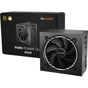 Power Supply BE QUIET Pure Power 13m 650 Watts Efficiency 80 PLUS GOLD PFC Active MTBF 100000 hours BP025EU