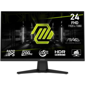 LCD Monitor MSI MAG 244F 23.8" Gaming Matte Panel IPS 1920x1080 16:9 200Hz 0.5 ms Colour Black MAG244F